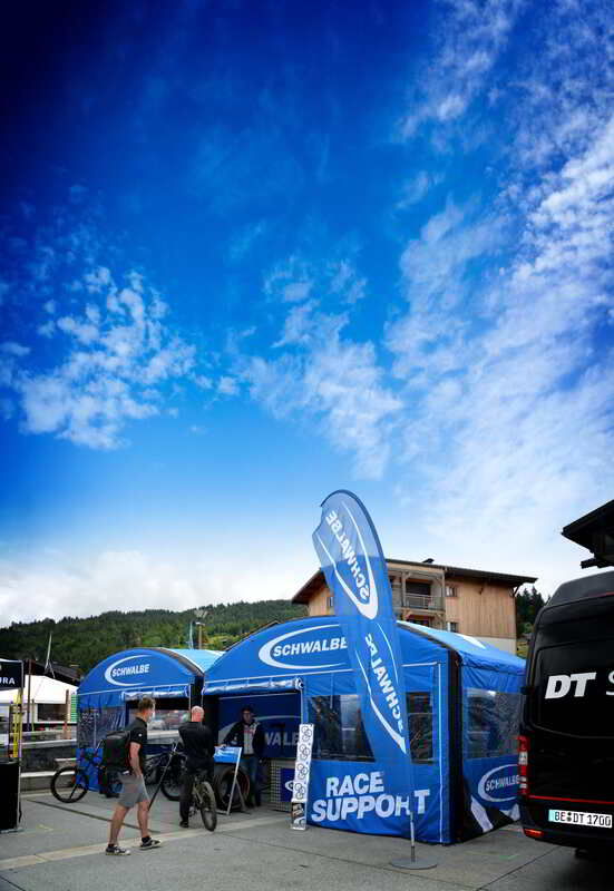 Inflatable canopy manufactured for Schwalbe MTB tire brand