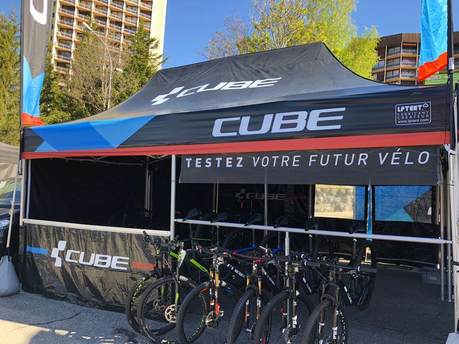 Cube MTB bicycle 3x6 custom printed stall