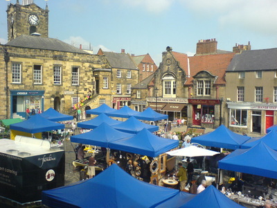 Some of the 20 pop-up market stalls supplied to Alnwick Market
