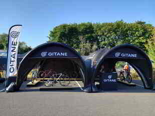 Inflatable gazebo 4x4m. An event tent for Gitane MTB brand