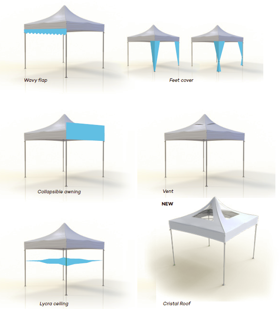 Folding tent options