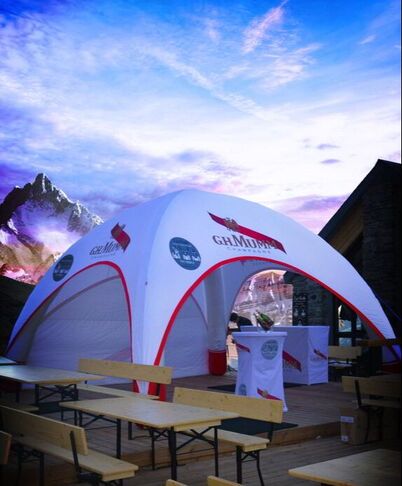 Inflatable event dome for street-marketing operation by GH Mumm Champagne