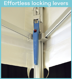 Effortless locking levers ZP folding tent innovation
