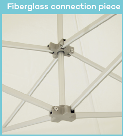 Fiberglass connection piece CO range of pop-up gazebo