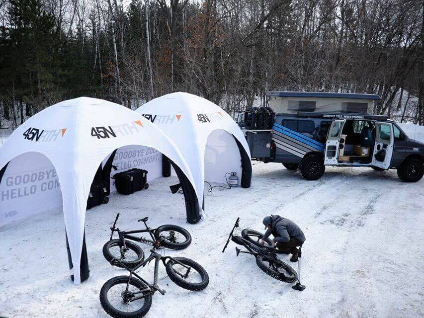 45NRTH inflatable domes Airmonster 4x4m and 5x5m