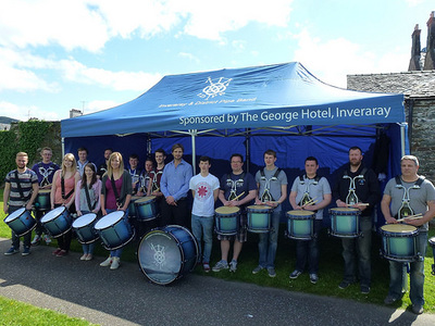 3x6m pop-up marquee for Inverary Pipe band and the George Hotel