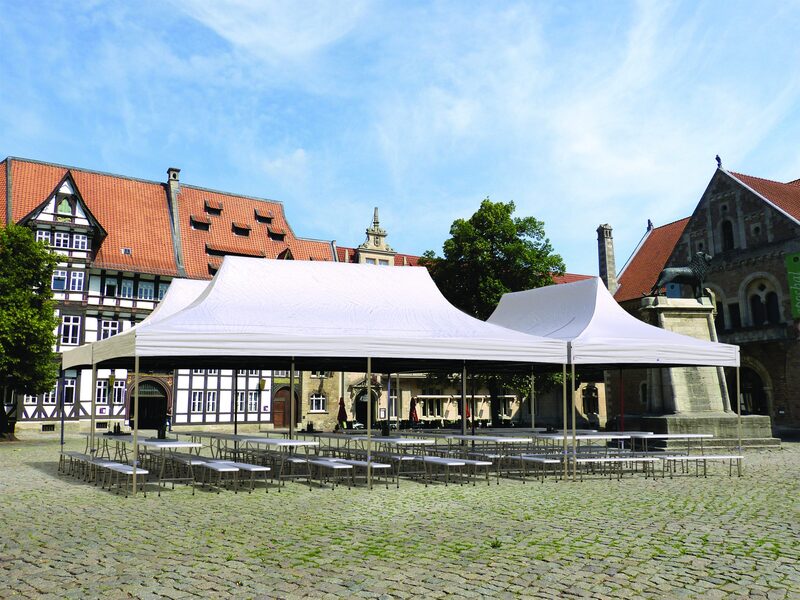 4x8 pop-up marquees for public committees. 