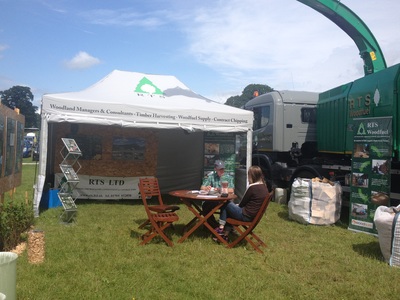 RTS Forestry at agricultural show with 3x4.5mtr gazebo
