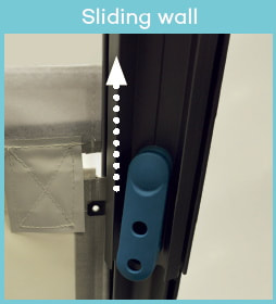 Sliding wall feature GP gazebo range 