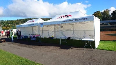 Two XP 3x6m gazebos used by Stirling Triathlon in October