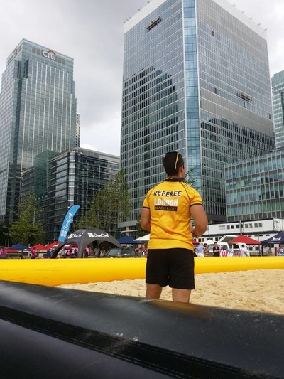 Inflatable marquee for  beach volleyball event