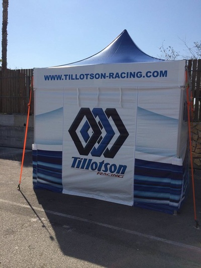 Pit gazebo for kart racing fully printed for Tillotson