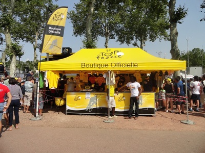 Official Tour de France 3x6m gazebo in yellow with flag